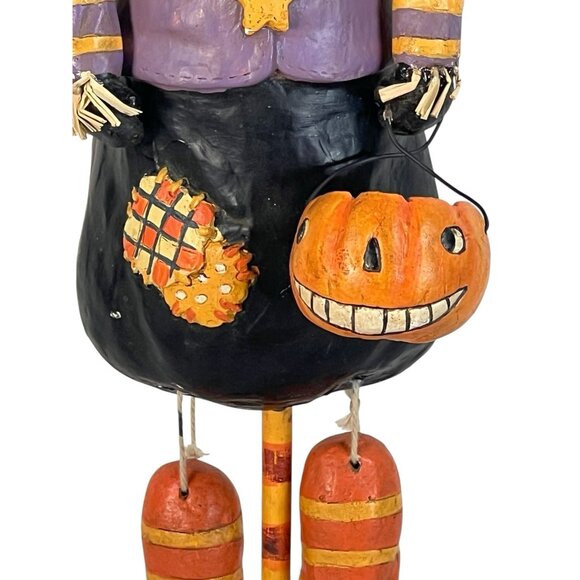 vtg Mark Roberts Black Cat Trick Treat Halloween Folk Art Figurine 16"Tall - Picture 5 of 9